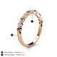 5 - Venice 2.50 mm Round Smoky Quartz and Lab Grown Diamond 11 Stone Wedding Band 