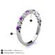 5 - Venice 2.50 mm Round Amethyst and Lab Grown Diamond 11 Stone Wedding Band 
