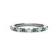 1 - Venice 2.50 mm Round Lab Created Alexandrite and Lab Grown Diamond 11 Stone Wedding Band 