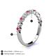 5 - Venice 2.50 mm Round Pink Tourmaline and Lab Grown Diamond 11 Stone Wedding Band 