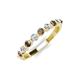 3 - Venice 2.70 mm Round Smoky Quartz and Lab Grown Diamond 9 Stone Wedding Band 