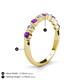 4 - Venice 2.70 mm Round Amethyst and Lab Grown Diamond 9 Stone Wedding Band 