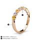 4 - Venice 2.70 mm Round Citrine and Lab Grown Diamond 9 Stone Wedding Band 