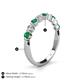 4 - Venice 2.70 mm Round Emerald and Lab Grown Diamond 9 Stone Wedding Band 