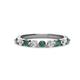 1 - Venice 2.70 mm Round Lab Created Alexandrite and Lab Grown Diamond 9 Stone Wedding Band 