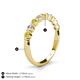 4 - Venice 2.70 mm Round Yellow Diamond and Lab Grown Diamond 9 Stone Wedding Band 