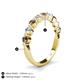 4 - Venice 3.00 mm Round Smoky Quartz and Lab Grown Diamond 9 Stone Wedding Band 