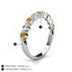 4 - Venice 3.00 mm Round Citrine and Lab Grown Diamond 9 Stone Wedding Band 