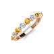 3 - Venice 3.00 mm Round Citrine and Lab Grown Diamond 9 Stone Wedding Band 