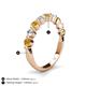 4 - Venice 3.00 mm Round Citrine and Lab Grown Diamond 9 Stone Wedding Band 