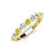 3 - Venice 3.00 mm Round Yellow Diamond and Lab Grown Diamond 9 Stone Wedding Band 