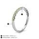 4 - Venice 2.00 mm Round Peridot 11 Stone Wedding Band 