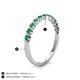 4 - Venice 2.00 mm Round Emerald 11 Stone Wedding Band 