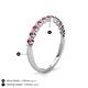 4 - Venice 2.00 mm Round Pink Tourmaline 11 Stone Wedding Band 