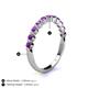 4 - Venice 2.50 mm Round Amethyst 11 Stone Wedding Band 