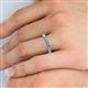 5 - Venice 2.50 mm Round Blue Topaz 11 Stone Wedding Band 