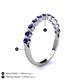 4 - Venice 2.50 mm Round Blue Sapphire 11 Stone Wedding Band 