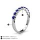 4 - Venice 2.70 mm Round Blue Sapphire 9 Stone Wedding Band 