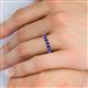 5 - Venice 2.70 mm Round Blue Sapphire 9 Stone Wedding Band 
