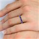 5 - Venice 2.70 mm Round Blue Sapphire 9 Stone Wedding Band 
