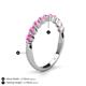4 - Venice 2.70 mm Round Pink Sapphire 9 Stone Wedding Band 