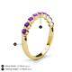 4 - Venice 2.70 mm Round Amethyst 9 Stone Wedding Band 