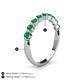 4 - Venice 2.70 mm Round Emerald 9 Stone Wedding Band 