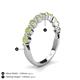 5 - Venice 3.00 mm Round Peridot 9 Stone Wedding Band 
