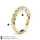 5 - Venice 3.00 mm Round Peridot 9 Stone Wedding Band 
