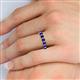 6 - Venice 3.00 mm Round Blue Sapphire 9 Stone Wedding Band 