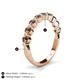 5 - Venice 3.00 mm Round Smoky Quartz 9 Stone Wedding Band 