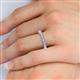 6 - Venice 3.00 mm Round Tanzanite 9 Stone Wedding Band 