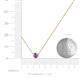 3 - Merilyn 4.00 mm Round Amethyst Bezel Set Solitaire Pendant 