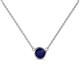 1 - Merilyn 5.00 mm Round Blue Sapphire Bezel Set Solitaire Pendant 