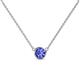 1 - Merilyn 5.00 mm Round Tanzanite Bezel Set Solitaire Pendant 
