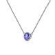 3 - Merilyn 5.00 mm Round Tanzanite Bezel Set Solitaire Pendant 