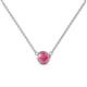 1 - Merilyn 5.00 mm Round Pink Tourmaline Bezel Set Solitaire Pendant 