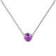 1 - Merilyn 5.00 mm Round Amethyst Bezel Set Solitaire Pendant 