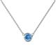 1 - Merilyn 5.00 mm Round Blue Topaz Bezel Set Solitaire Pendant 