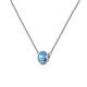 3 - Merilyn 5.00 mm Round Blue Topaz Bezel Set Solitaire Pendant 