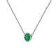 3 - Merilyn 5.00 mm Round Emerald Bezel Set Solitaire Pendant 