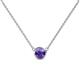 1 - Merilyn 5.00 mm Round Iolite Bezel Set Solitaire Pendant 