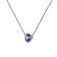 3 - Merilyn 5.00 mm Round Iolite Bezel Set Solitaire Pendant 