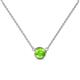 1 - Merilyn 5.00 mm Round Peridot Bezel Set Solitaire Pendant 