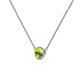 3 - Merilyn 5.00 mm Round Peridot Bezel Set Solitaire Pendant 