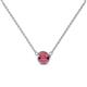 1 - Merilyn 5.00 mm Round Rhodolite Garnet Bezel Set Solitaire Pendant 