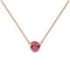 1 - Merilyn 5.00 mm Round Rhodolite Garnet Bezel Set Solitaire Pendant 