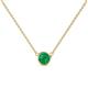 1 - Merilyn 5.00 mm Round Emerald Bezel Set Solitaire Pendant 