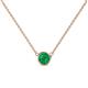 1 - Merilyn 5.00 mm Round Emerald Bezel Set Solitaire Pendant 