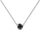 1 - Merilyn 5.00 mm Round Black Diamond Bezel Set Solitaire Pendant 